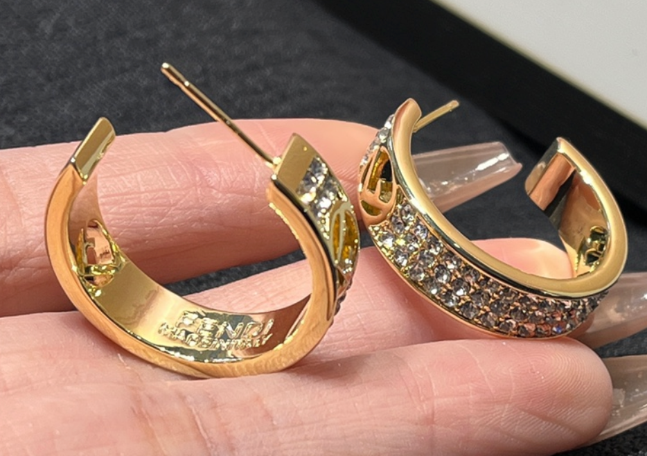 High Quality Luxury Hoop Women's Earrings - Gold