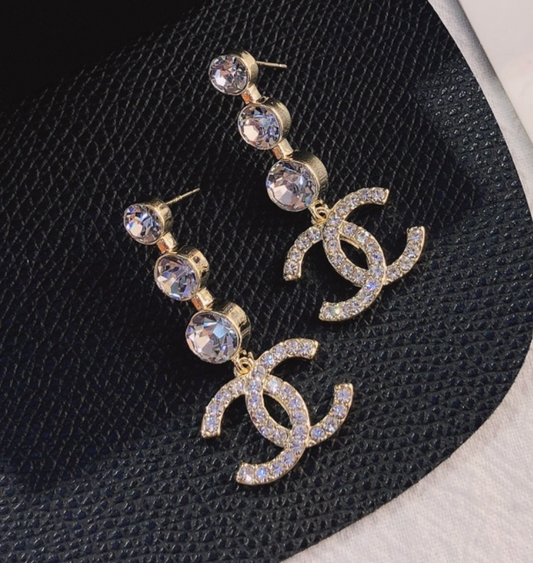 High Quality Luxury Drop Women's Earrings - Gold