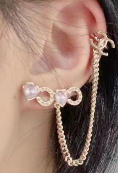 High Quality Luxury Cuff Women's Earrings - Gold