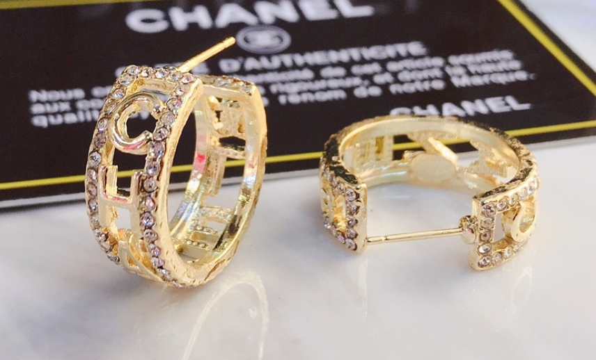 High Quality Luxury hoop Women's Earrings - Gold