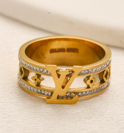L.V High Quality 18K Gold Plated Ring
