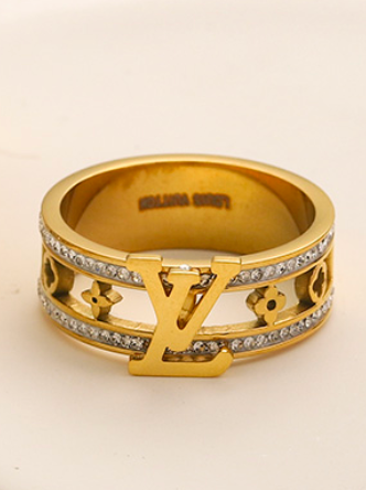 L.V High Quality 18K Gold Plated Ring