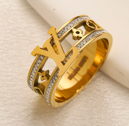 L.V High Quality 18K Gold Plated Ring