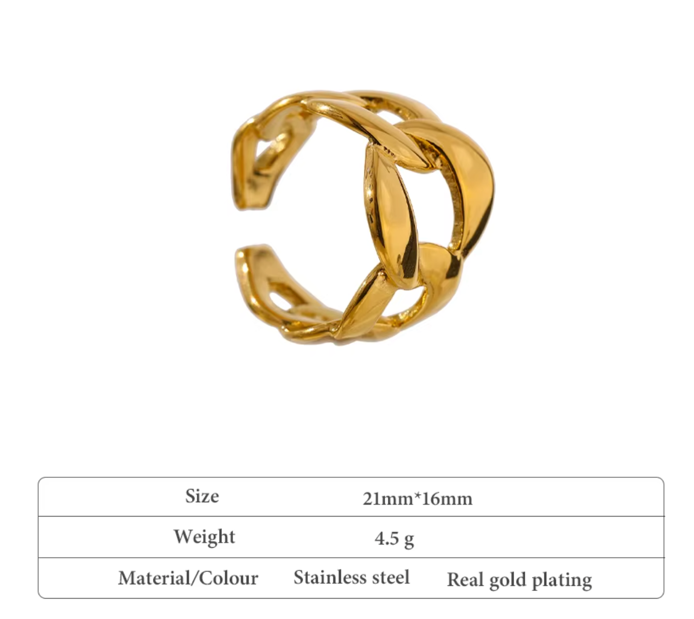 High - Grade Real 18K Gold Plated Rings