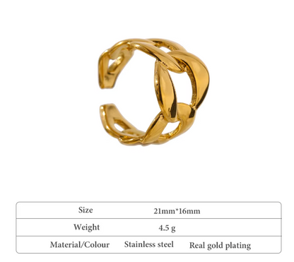 High - Grade Real 18K Gold Plated Rings