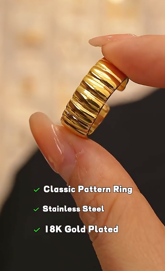 High - Grade Real 18K Gold Plated Rings
