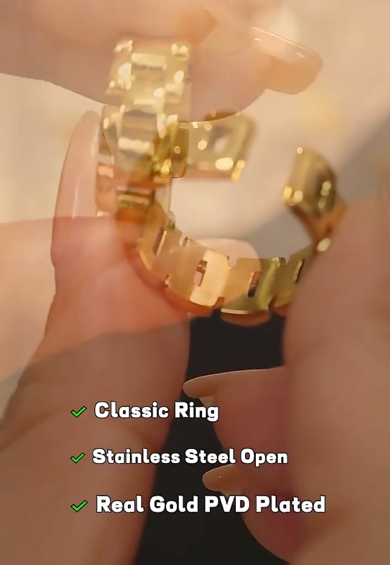 High - Grade Real 18K Gold Plated Rings