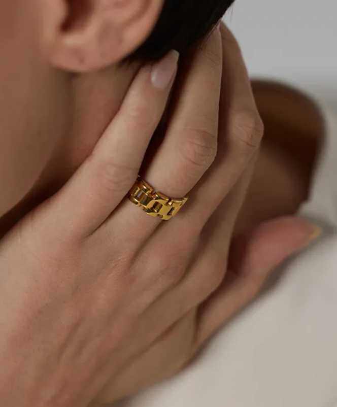 High - Grade Real 18K Gold Plated Rings