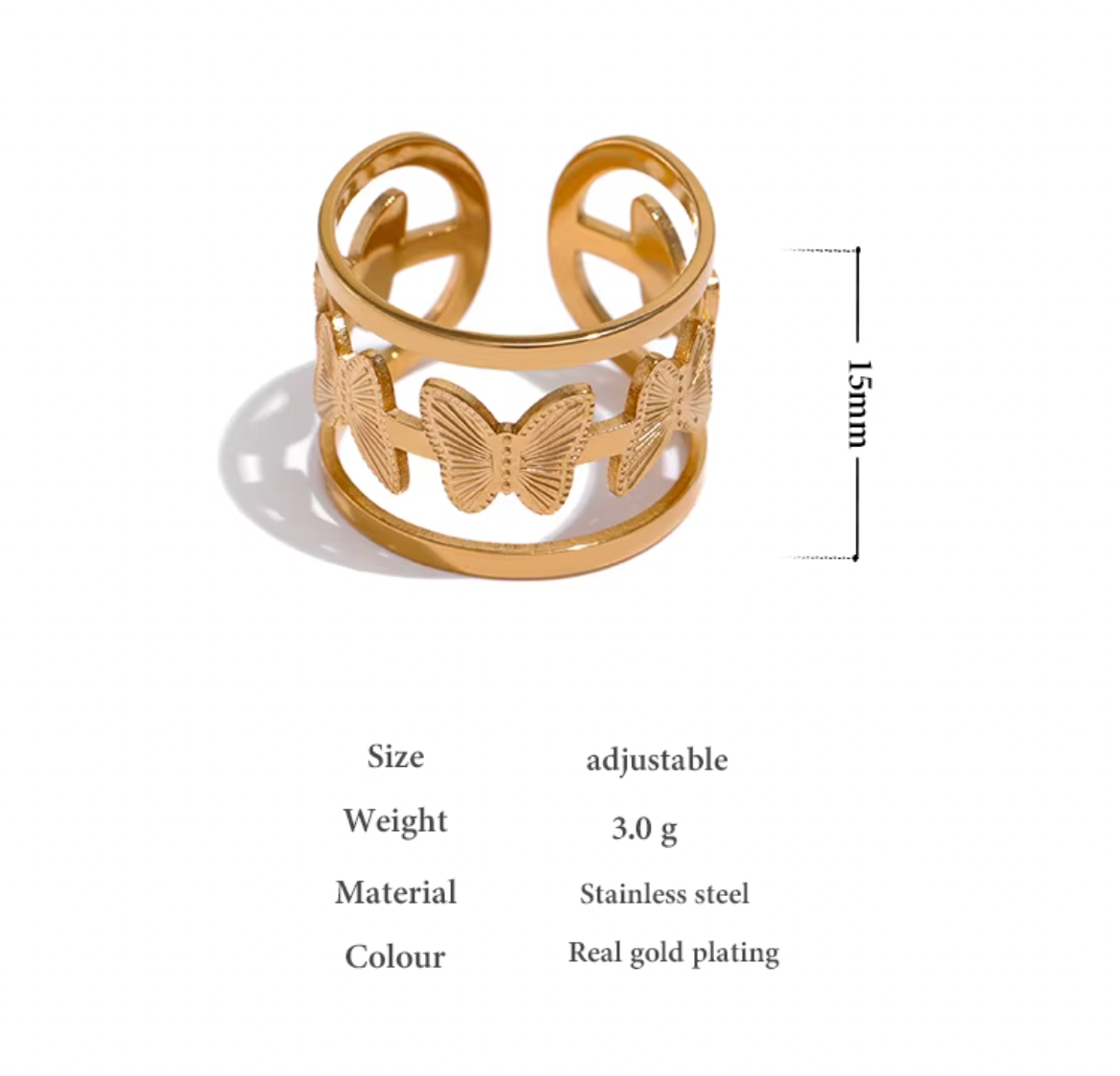 High - Grade Real 18K Gold Plated Rings (Waterproof)