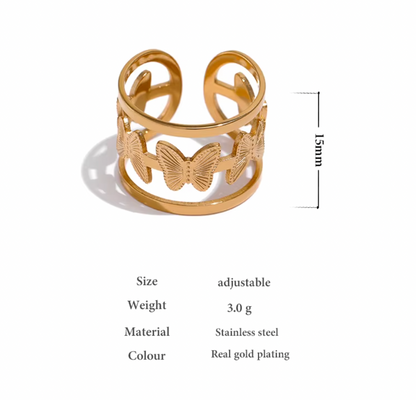 High - Grade Real 18K Gold Plated Rings (Waterproof)