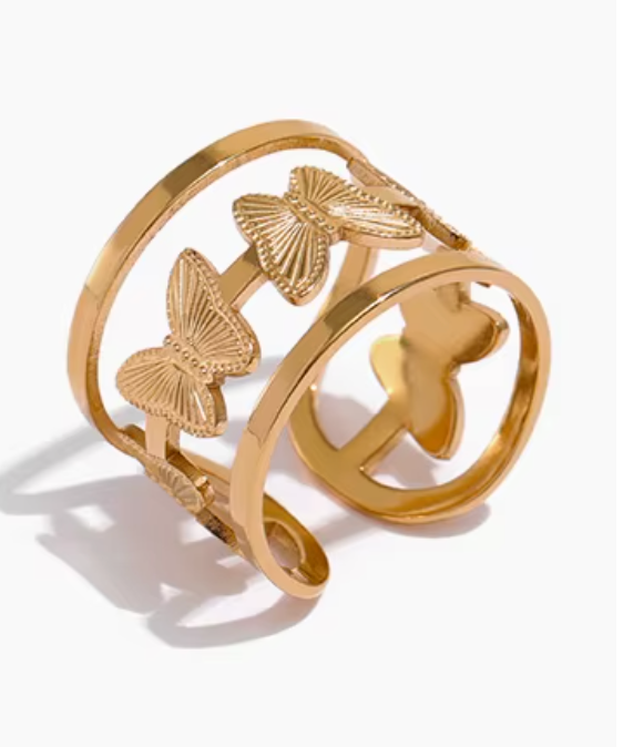 High - Grade Real 18K Gold Plated Rings (Waterproof)