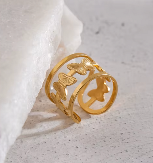 High - Grade Real 18K Gold Plated Rings (Waterproof)