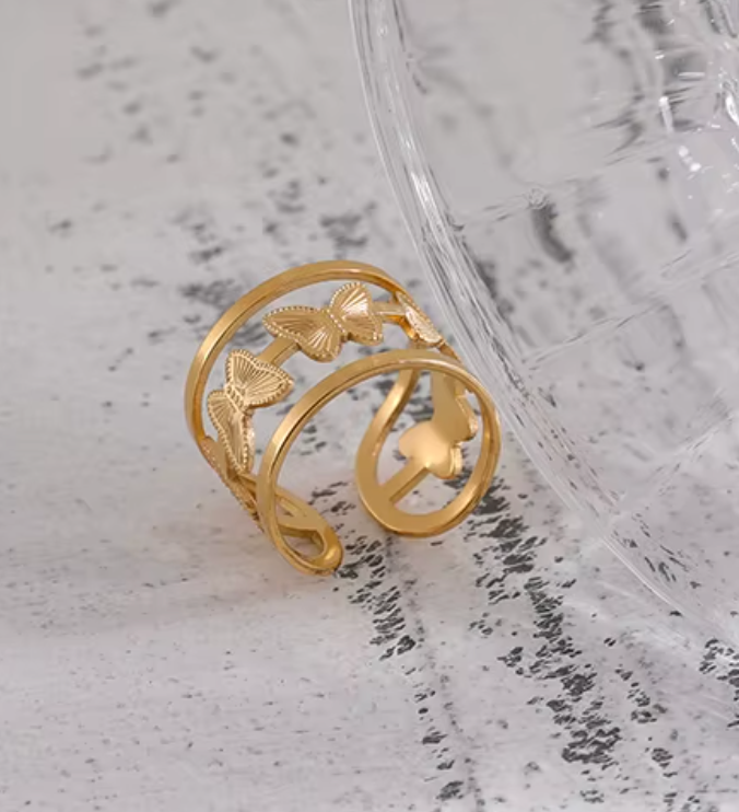 High - Grade Real 18K Gold Plated Rings (Waterproof)
