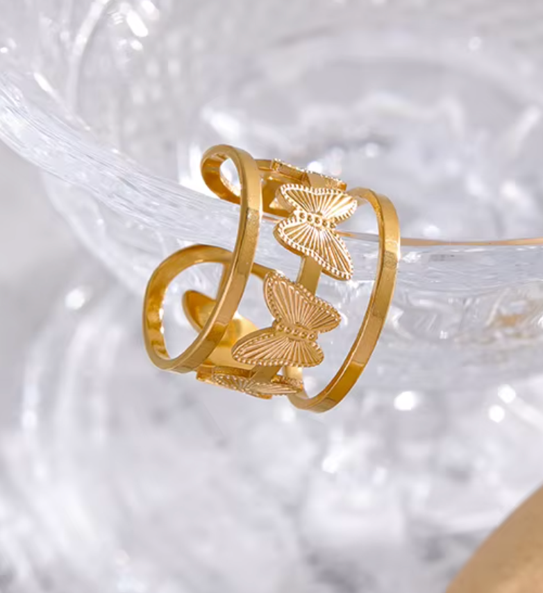 High - Grade Real 18K Gold Plated Rings (Waterproof)