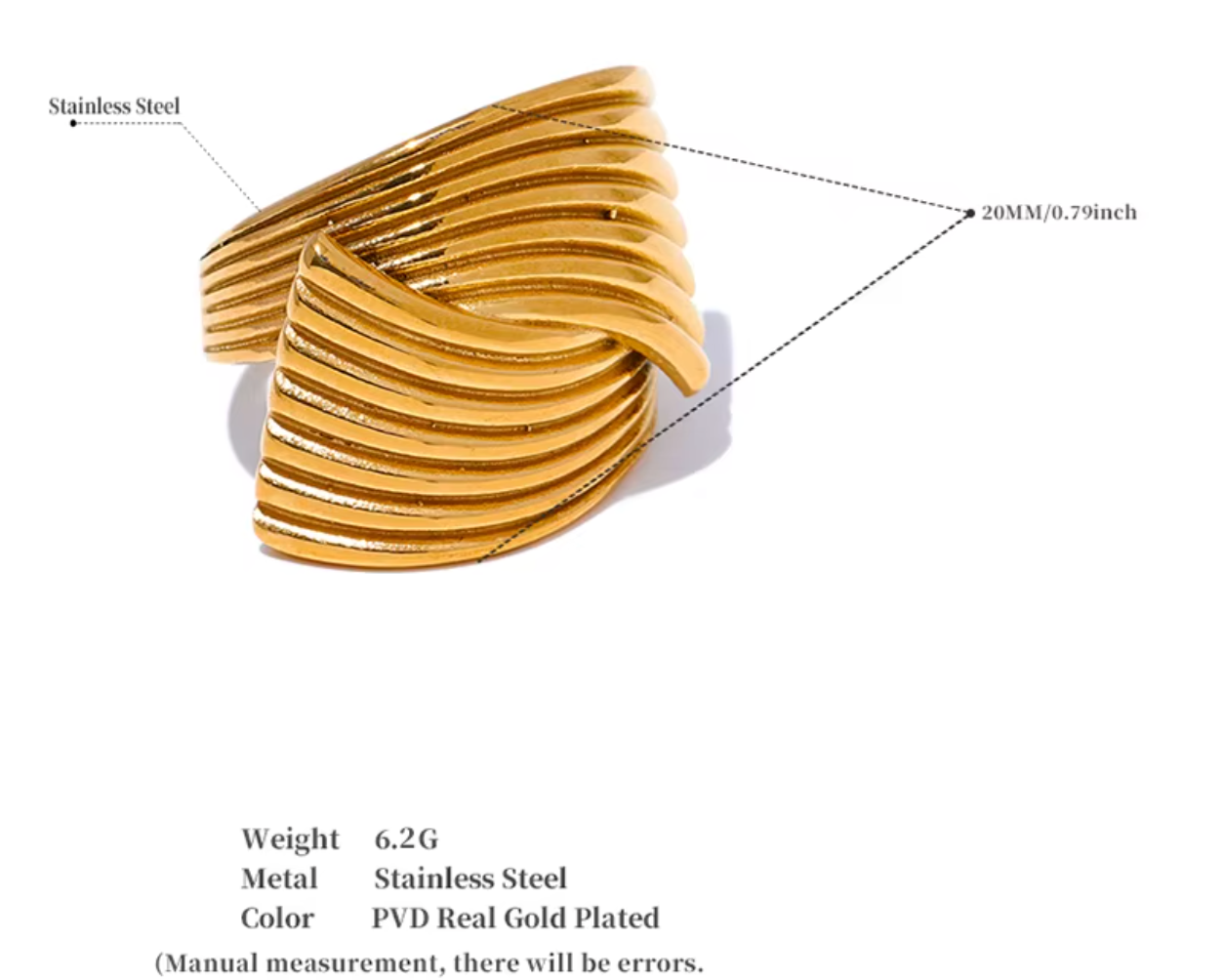 High - Grade Real 18K Gold Plated Rings (Waterproof)