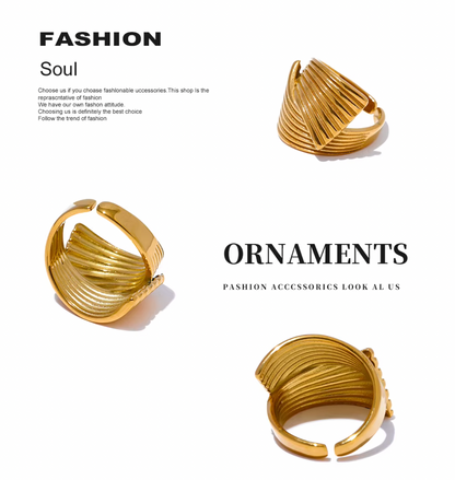 High - Grade Real 18K Gold Plated Rings (Waterproof)