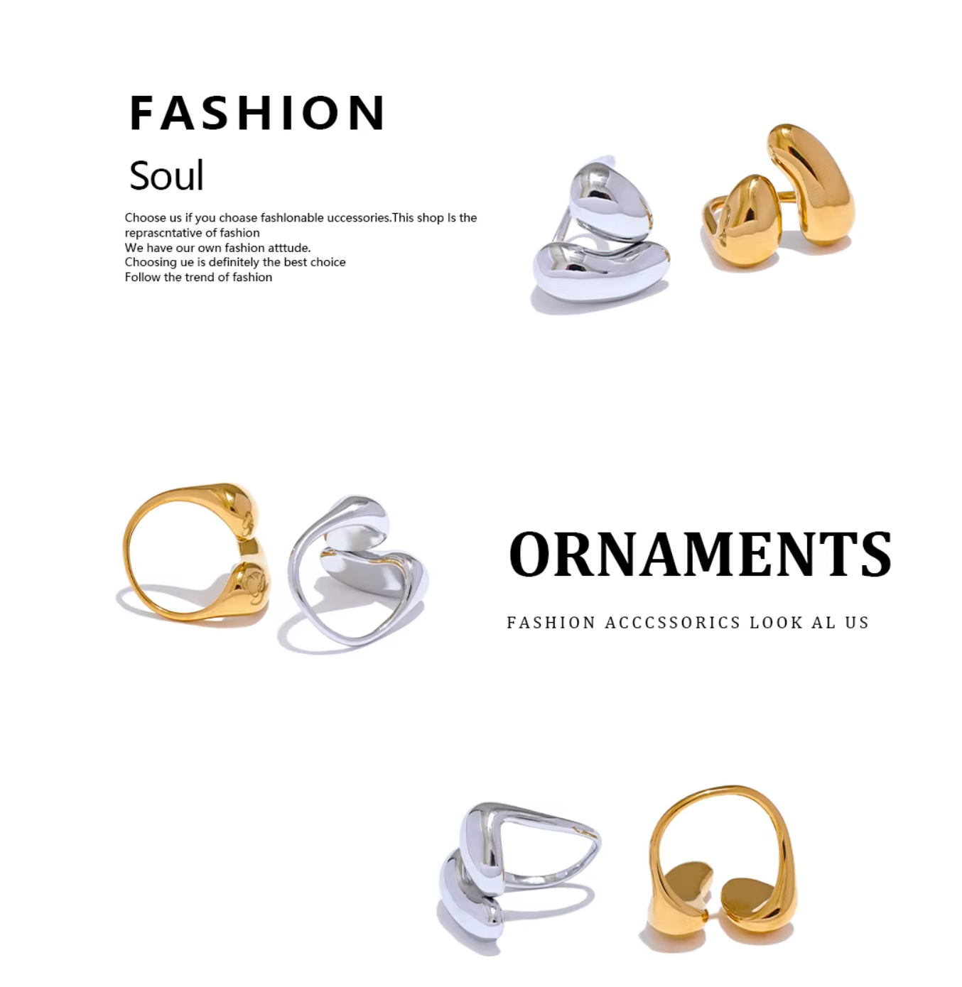 High - Grade Real 18K Gold Plated Rings (Waterproof)