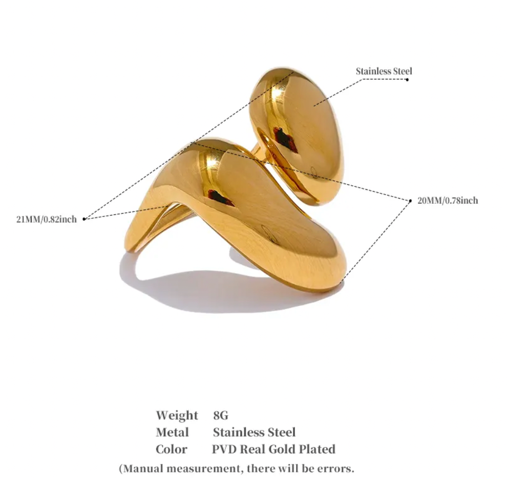 High - Grade Real 18K Gold Plated Rings (Waterproof)