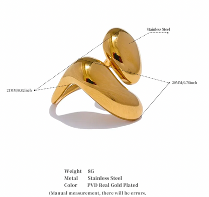 High - Grade Real 18K Gold Plated Rings (Waterproof)