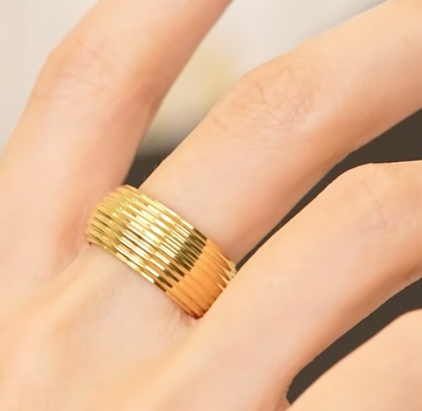 High - Grade Real 18K Gold Plated Rings (Waterproof)