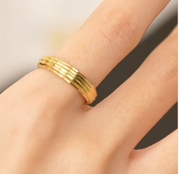 High - Grade Real 18K Gold Plated Rings (Waterproof)