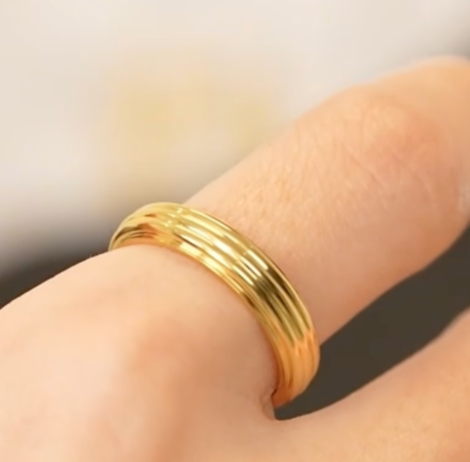 High - Grade Real 18K Gold Plated Rings (Waterproof)