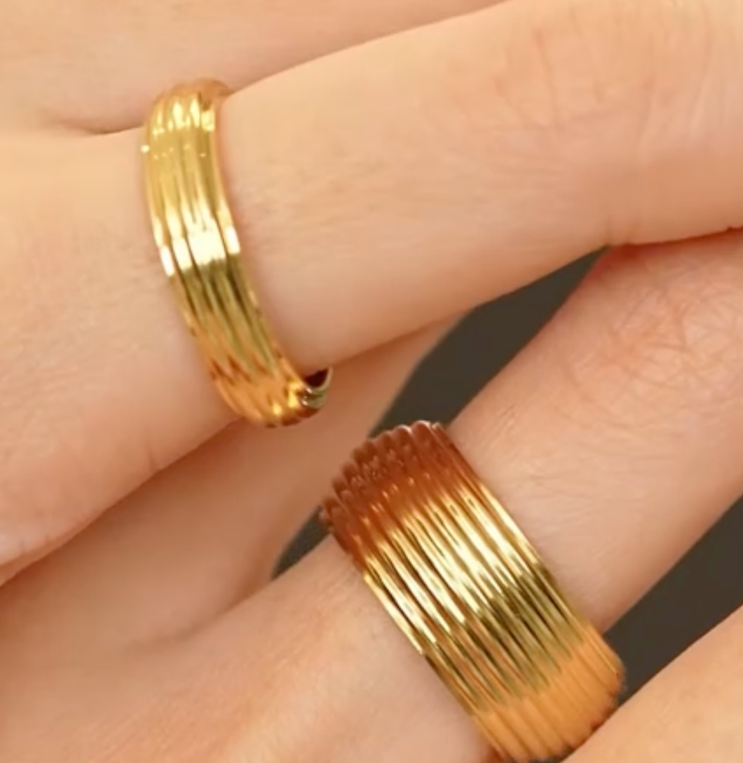 High - Grade Real 18K Gold Plated Rings (Waterproof)