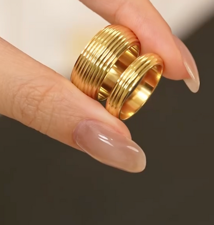 High - Grade Real 18K Gold Plated Rings (Waterproof)