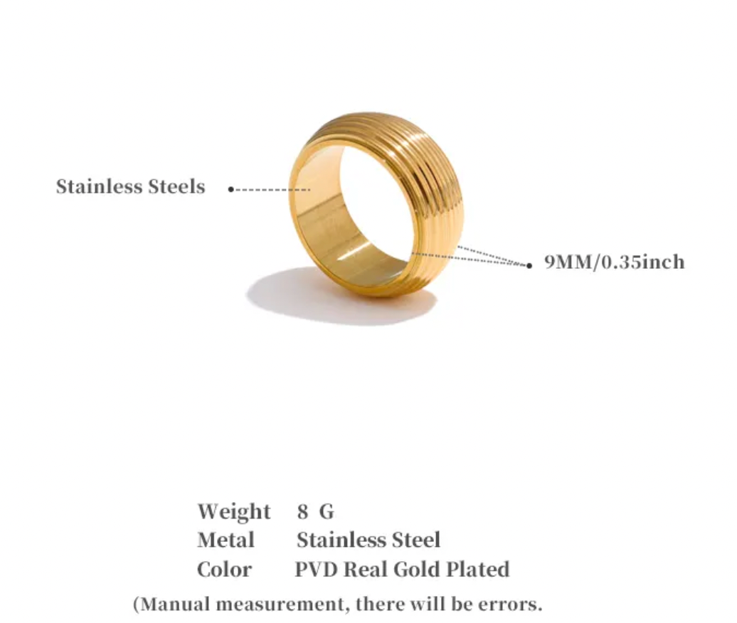 High - Grade Real 18K Gold Plated Rings (Waterproof)