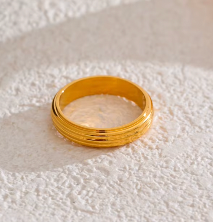 High - Grade Real 18K Gold Plated Rings (Waterproof)