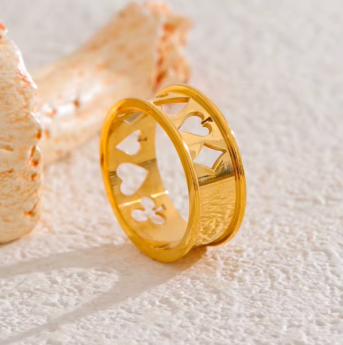 High - Grade Real 18K Gold Plated Rings (Waterproof)