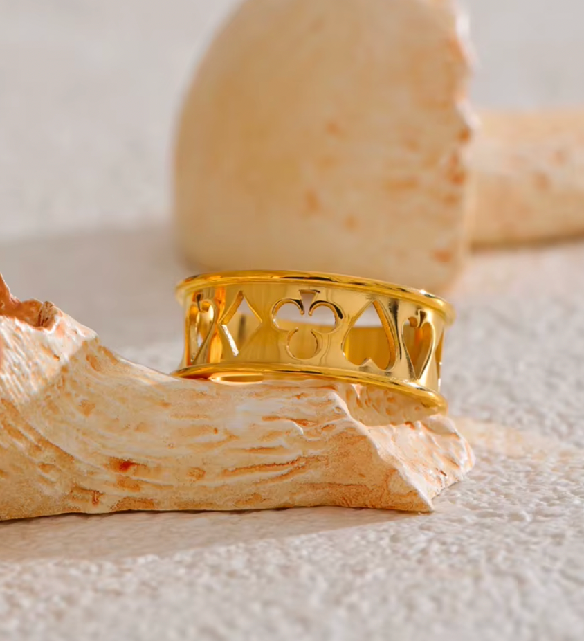 High - Grade Real 18K Gold Plated Rings (Waterproof)