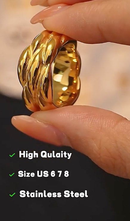 High - Grade Real 18K Gold Plated Rings (Waterproof)