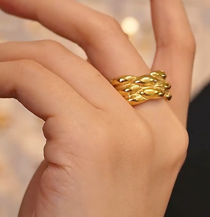 High - Grade Real 18K Gold Plated Rings (Waterproof)