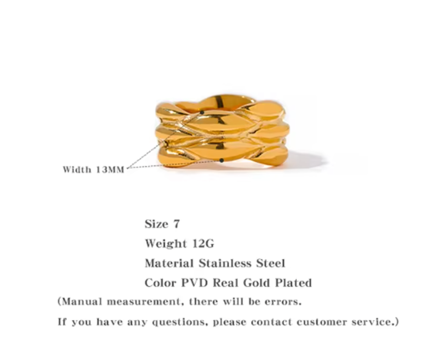 High - Grade Real 18K Gold Plated Rings (Waterproof)
