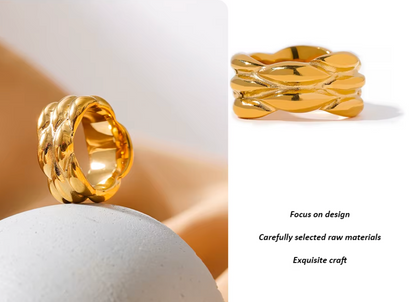 High - Grade Real 18K Gold Plated Rings (Waterproof)