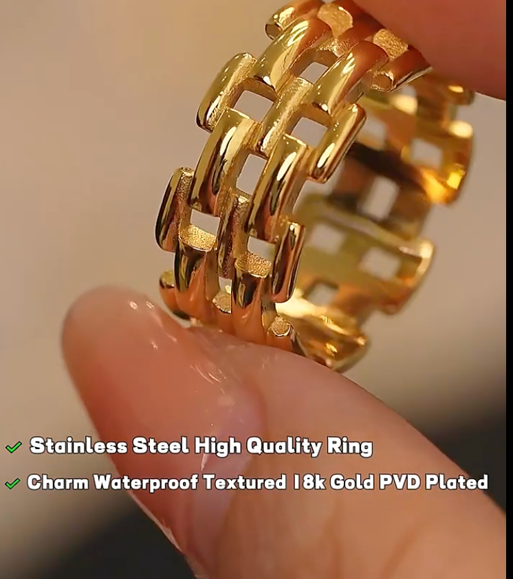 High - Grade Real 18K Gold Plated Rings (Waterproof)