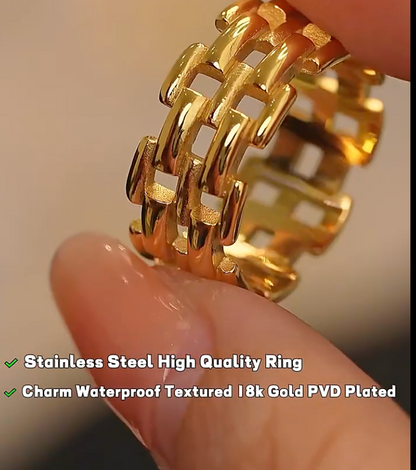 High - Grade Real 18K Gold Plated Rings (Waterproof)