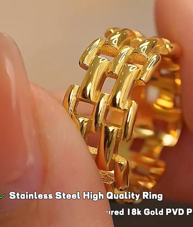 High - Grade Real 18K Gold Plated Rings (Waterproof)