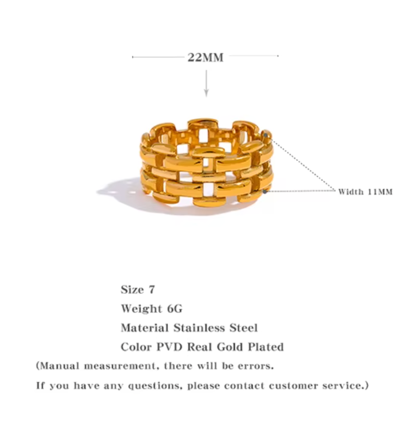 High - Grade Real 18K Gold Plated Rings (Waterproof)