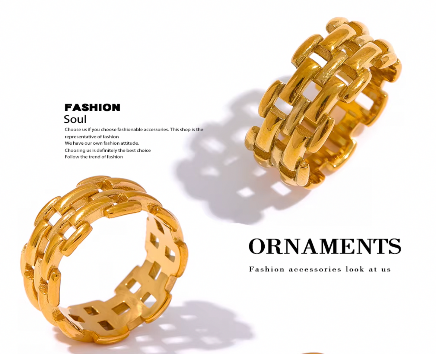 High - Grade Real 18K Gold Plated Rings (Waterproof)