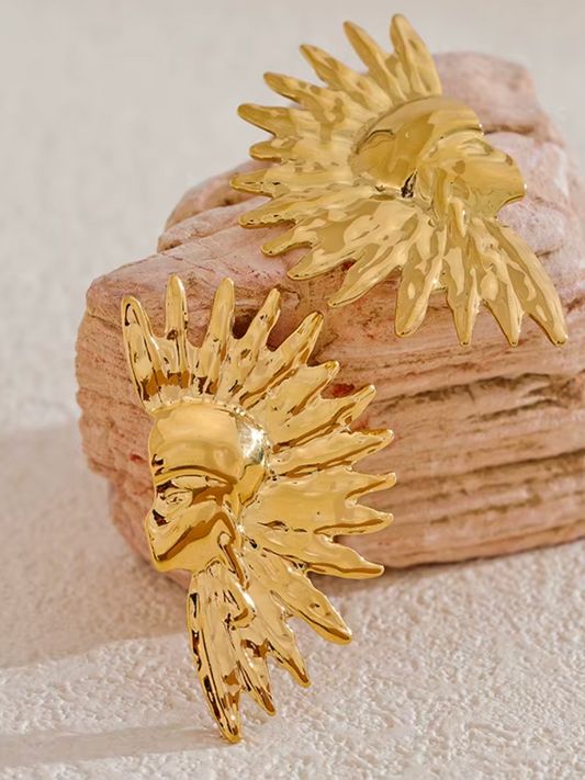 Mayans 18K Gold Plated Earrings
