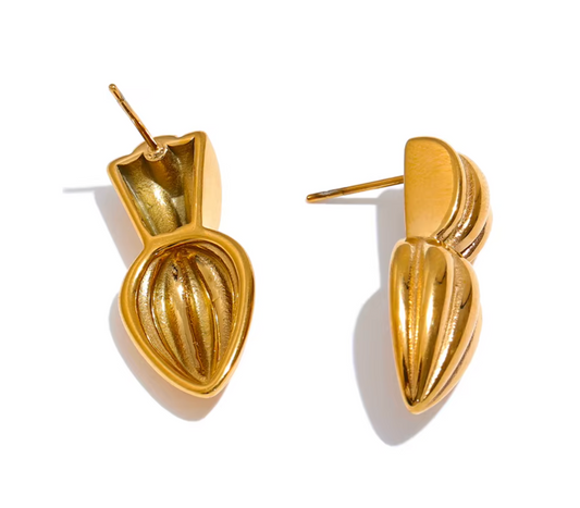 Peas in a Pod 18K Real Gold Plated Earrings