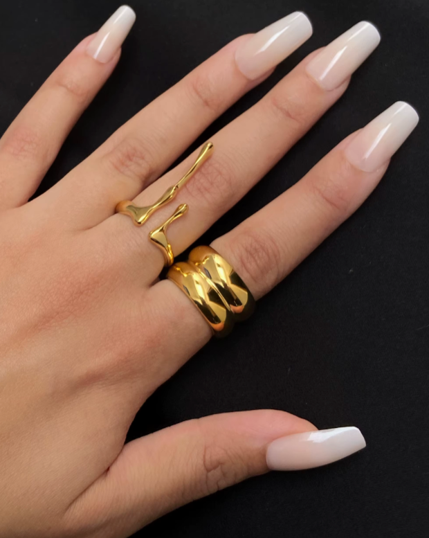 High - Grade Real 18K Gold Plated Rings