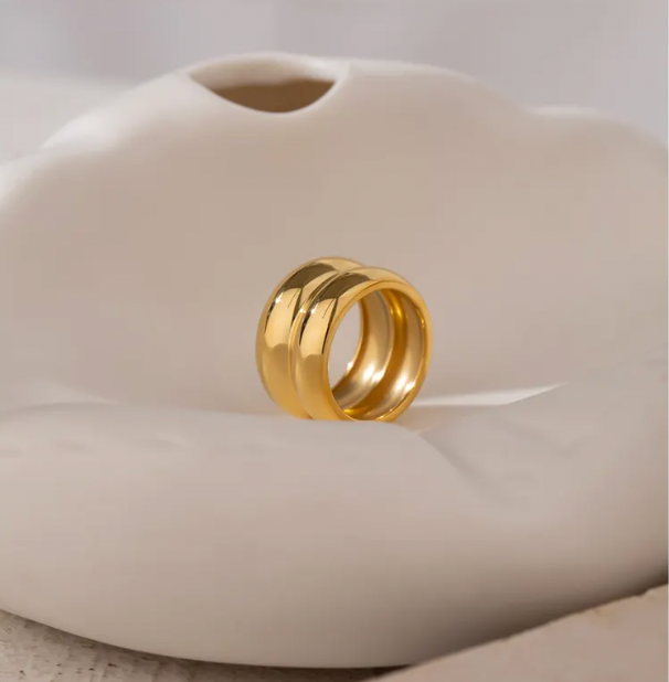 High - Grade Real 18K Gold Plated Rings