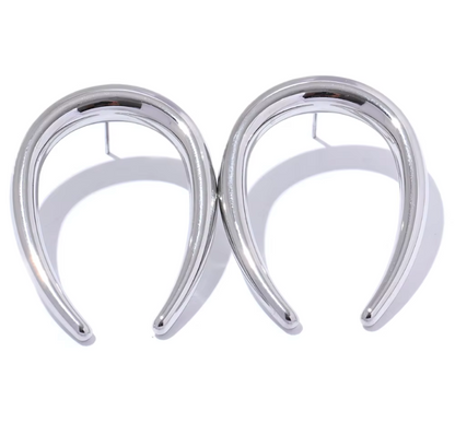 Hollow Real Gold Plated Women's Earring