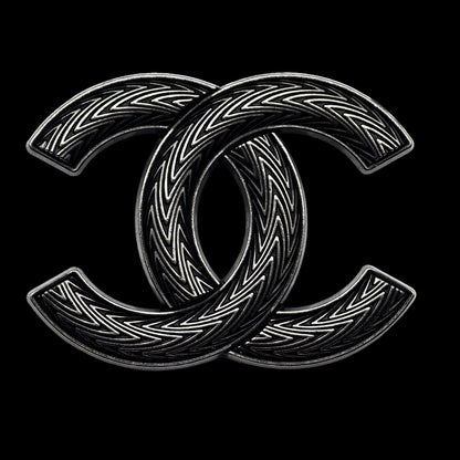 High Quality C.C Patterned Brooch pin