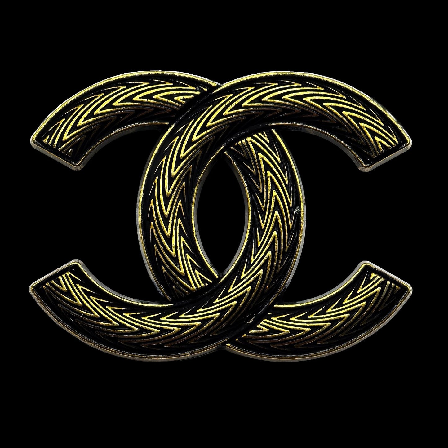High Quality C.C Patterned Brooch pin