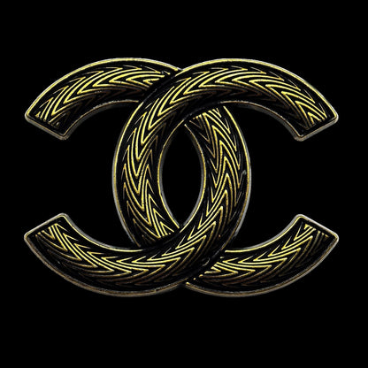 High Quality C.C Patterned Brooch pin