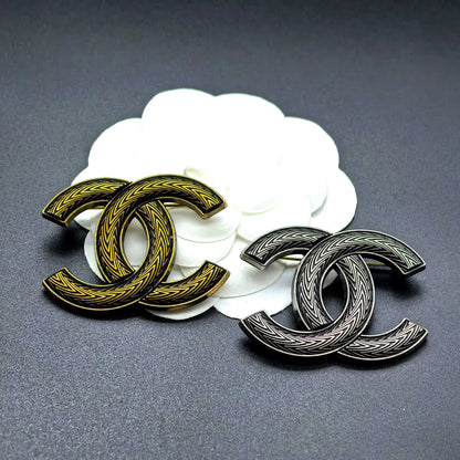 High Quality C.C Patterned Brooch pin